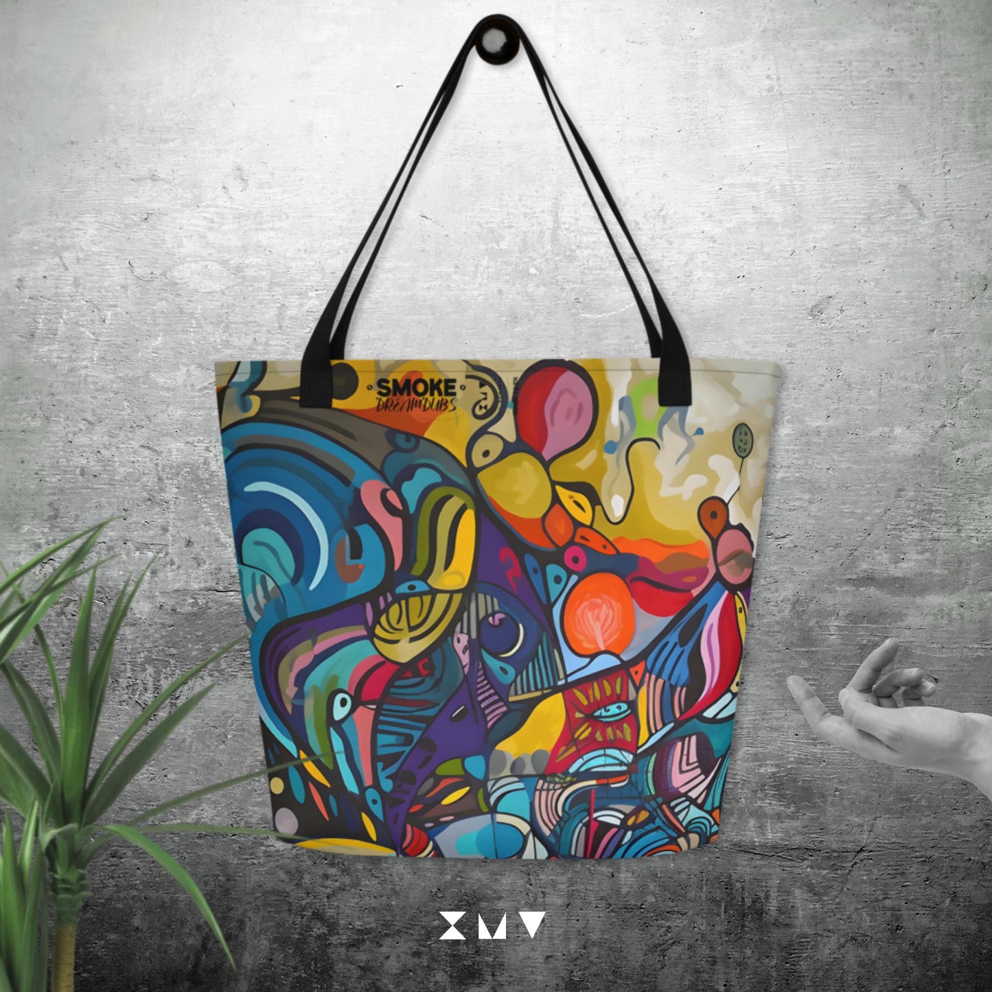 Abstractical Bag V1 by Demian Barrios - Large Tote Bag