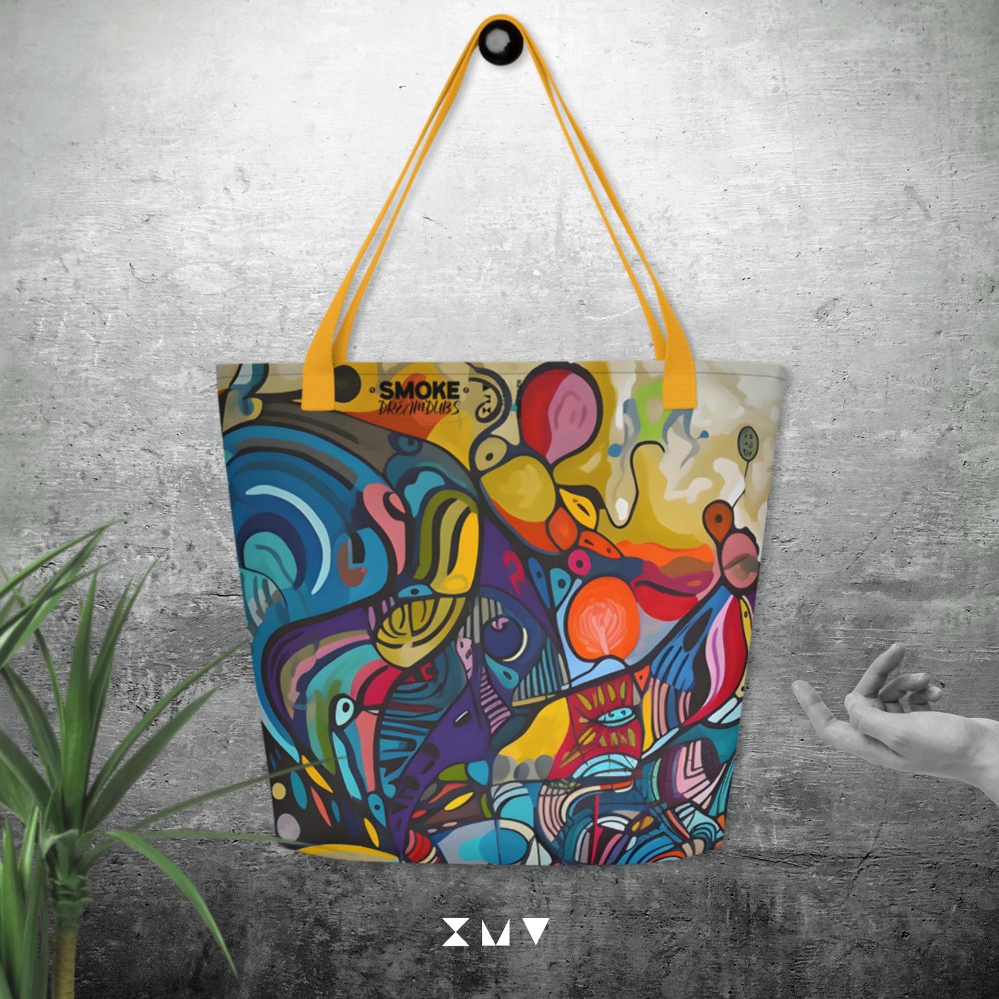 Abstractical Bag V1 by Demian Barrios - Large Tote Bag