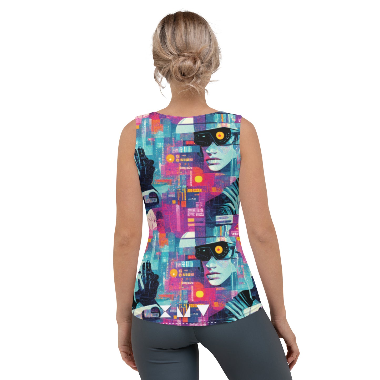 Cyber Girl Collage v1 Tank Top