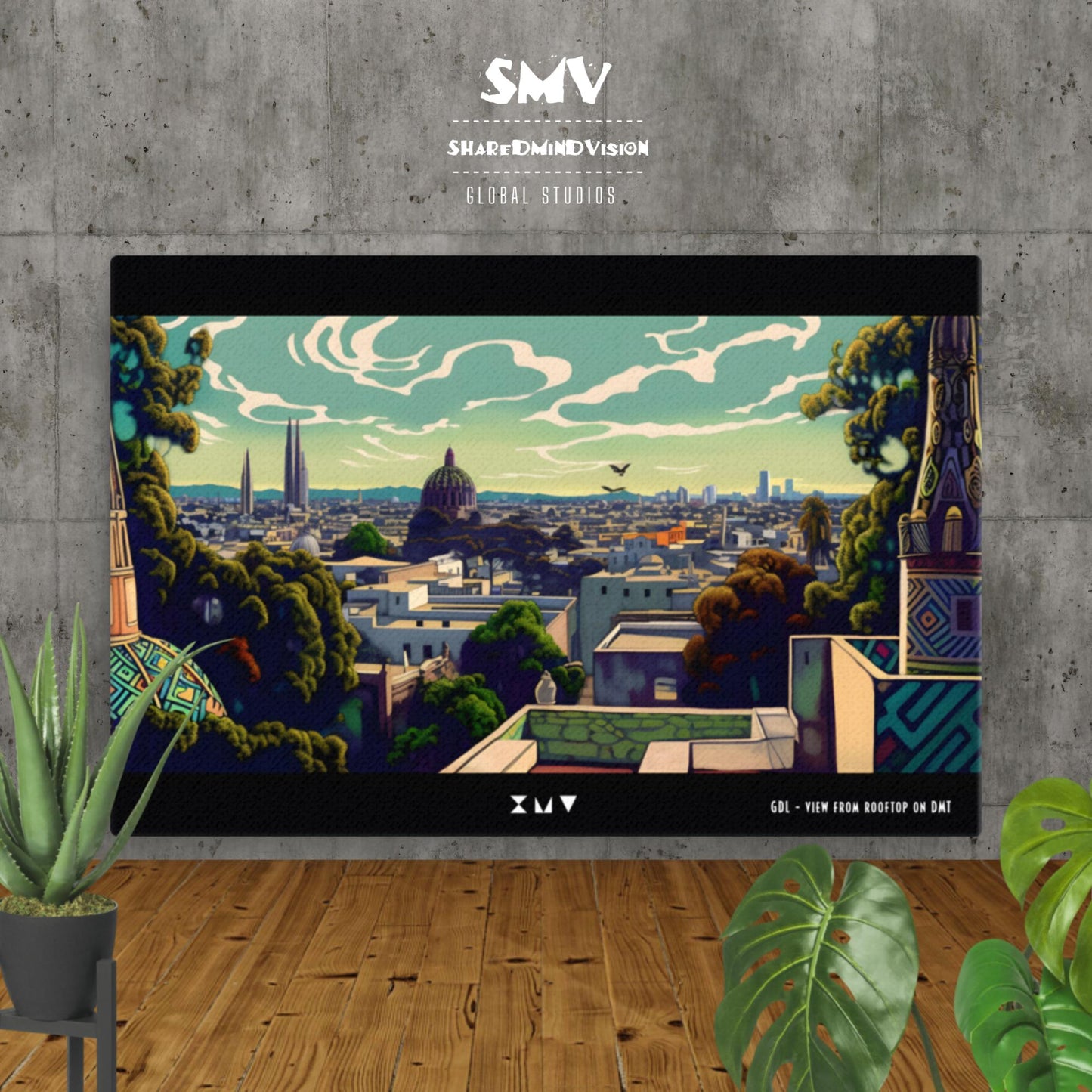 GDL - Mexican Rooftop View DMT - Printed Canvas