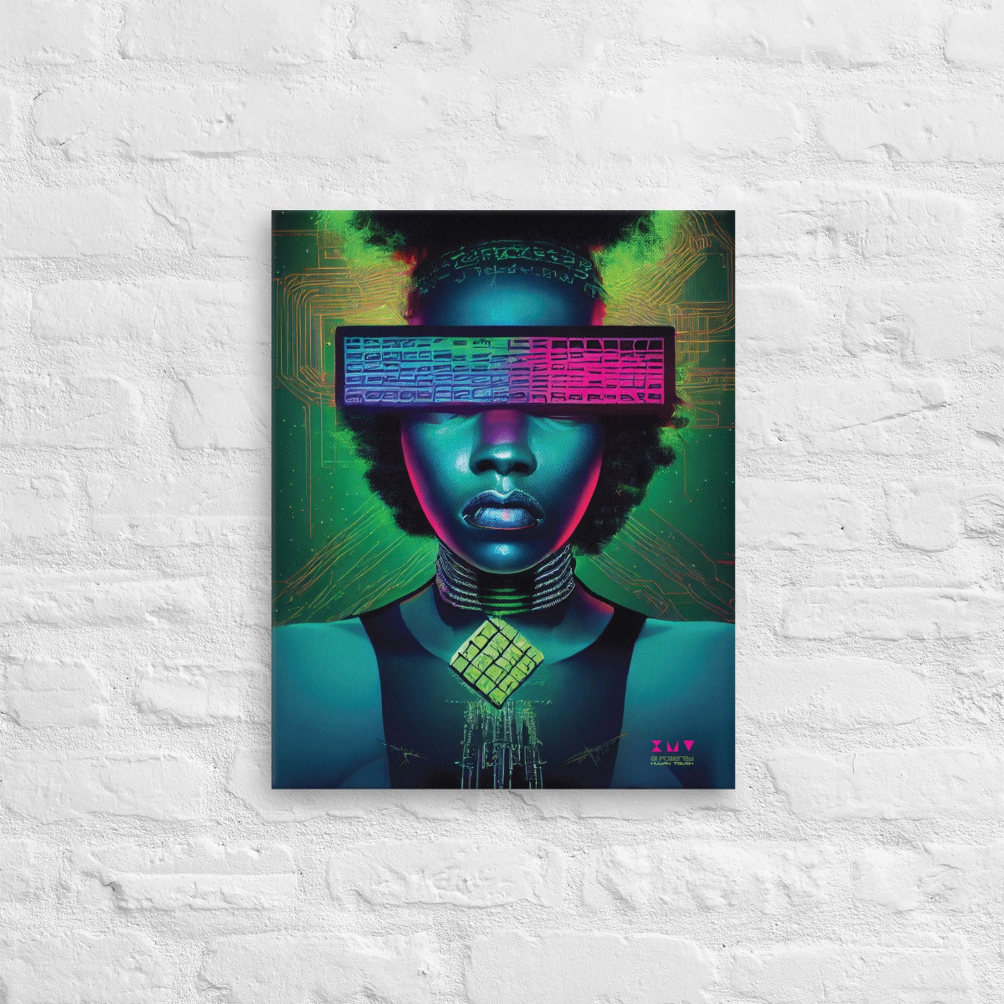 Afro Futurism Hellraiser Queen Visor - Canvas